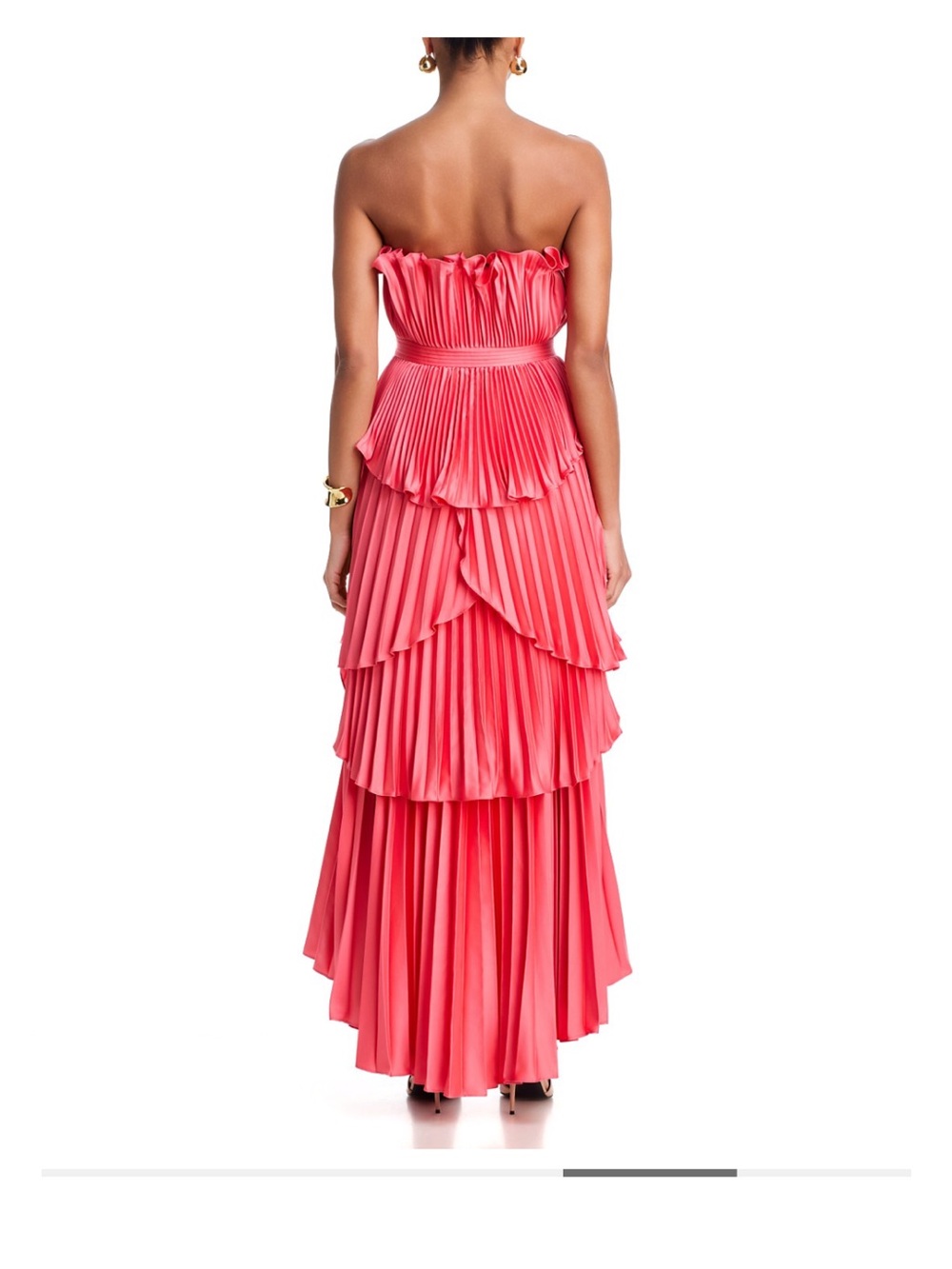 AMUR Janey Tiered Shell Midi Dress Size 8 - Picture 4 of 4